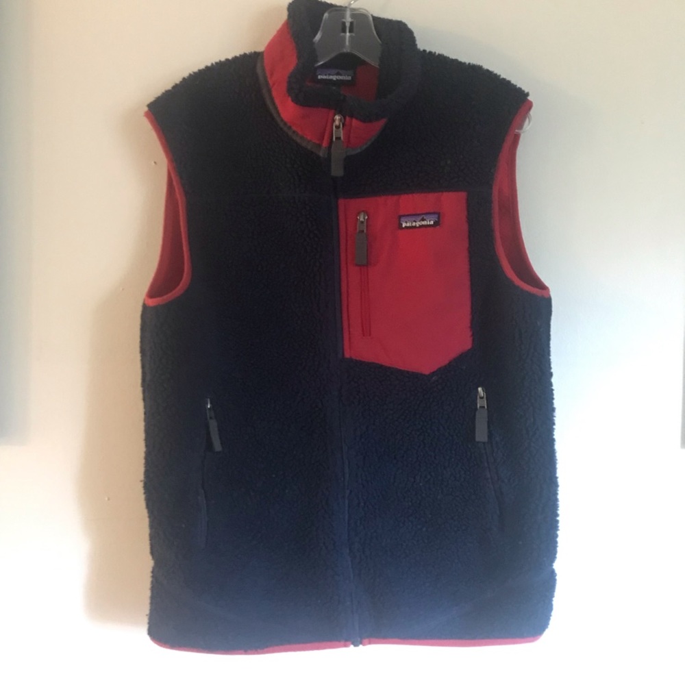 Mens Patagonia Retro X Vest Navy/Red size M